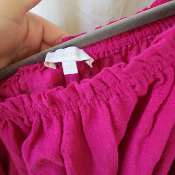 Olivaceous Long Sleeve Top Woman XL Boho Whimsy Romantic Fairy Bell Magenta Pink - Picture 4 of 10